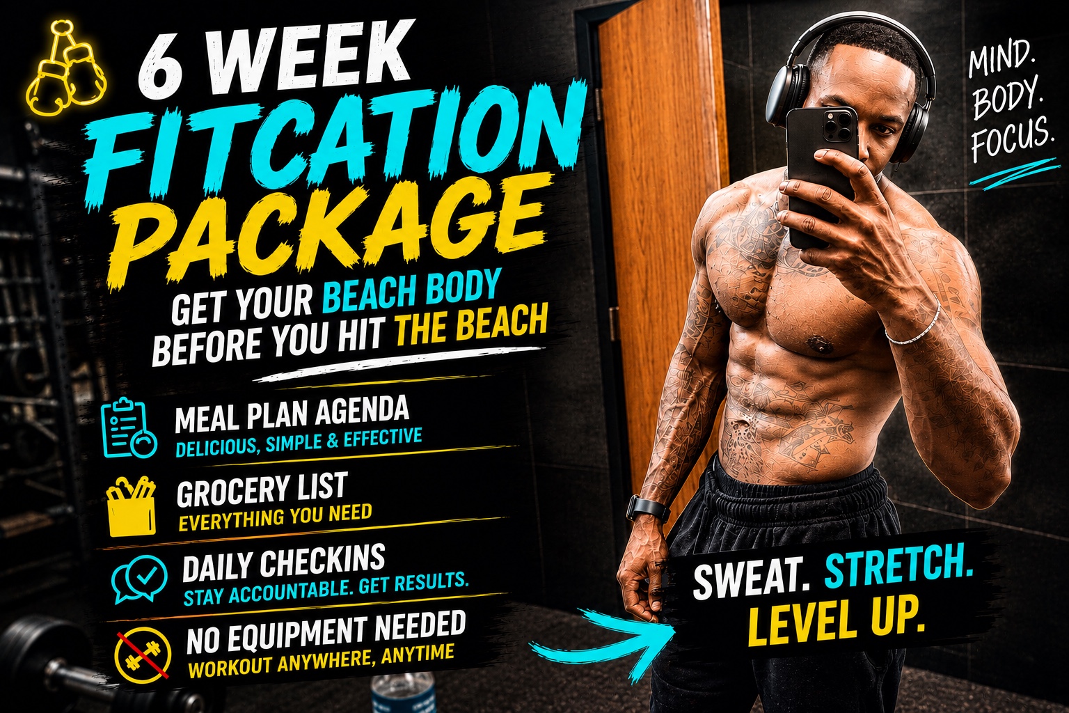 6-Week Fitcation Package promotional flyer